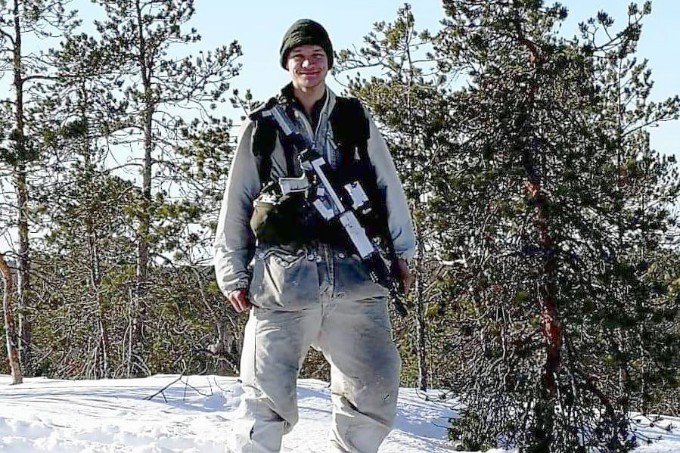 Nils van der Poel när han var med i Arméns jägarbataljon.